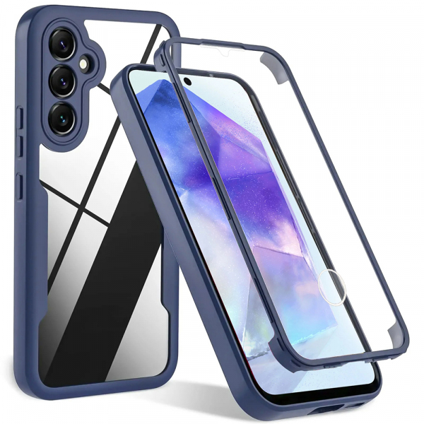 Husa pentru Samsung Galaxy A55 5G A556, Techsuit, ColorVerse 360, Albastra