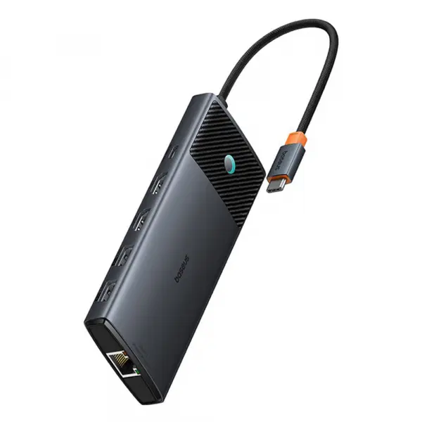 Hub USB-C Baseus Gleam II, 10in1, Negru B0114200
