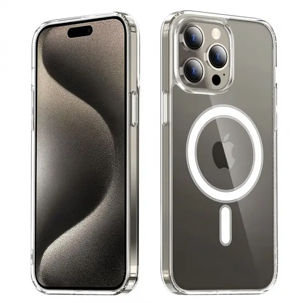 Husa MagSafe pentru Apple iPhone 15 Pro, Techsuit, Pro, Transparenta