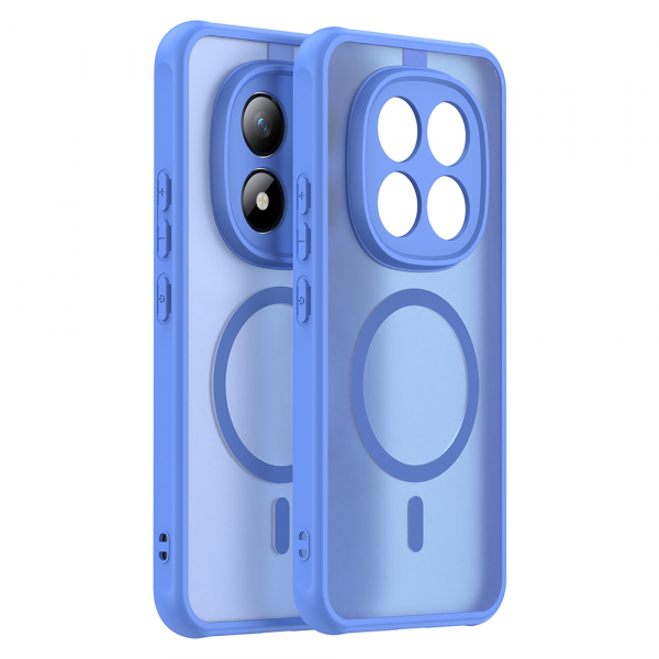 Husa MagSafe pentru Xiaomi Poco M8 Pro / Redmi Note 15 Pro+ 5G, Techsuit, HaloFrost II, Albastra