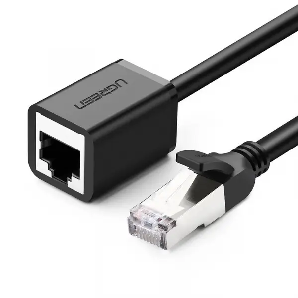 Prelungitor Cablu Retea UGREEN NW112, RJ45 - RJ45, 1m, Negru