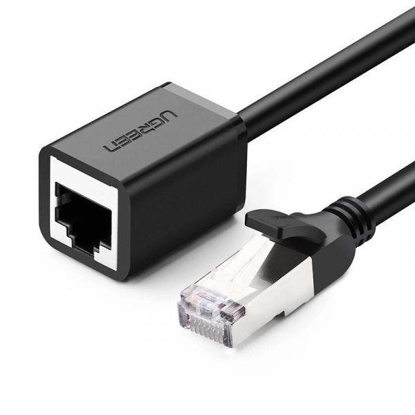 Prelungitor Cablu Retea UGREEN NW112, RJ45 - RJ45, 1m, Negru