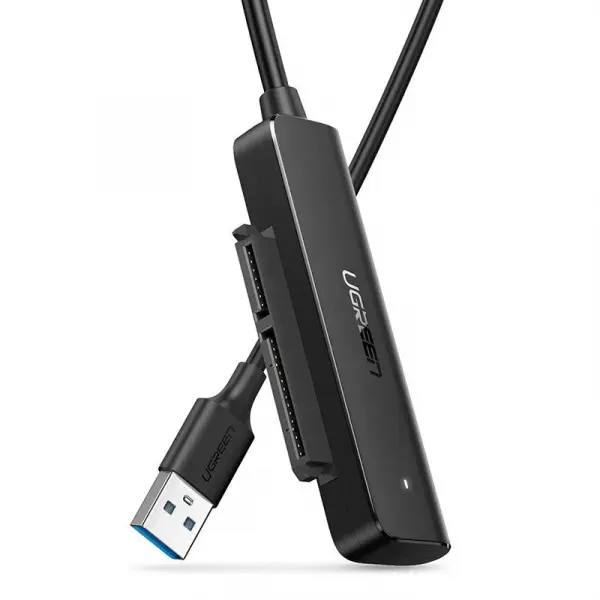 Cablu SATA UGREEN CM321, USB-A 3.0 - SATA 2.5inch, 0.5m, Negru