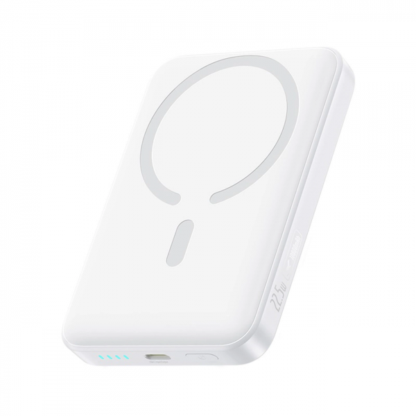Baterie Externa Wireless Baseus EnerFill FM11 Ultra-Mini, 10000mAh, 22.5W, PD + FQI, 1 x QI - 1 x USB-C, Alba P1008210E213-00