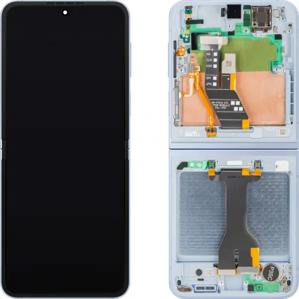 Display cu Touchscreen Samsung Galaxy Z Flip6 F741, cu Rama, Sub Inner, Albastru, Service Pack GH82-35014C