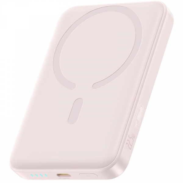 Baterie Externa Wireless Baseus EnerFill FM11 Ultra-Mini, 10000mAh, 22.5W, PD + FQI, 1 x QI - 1 x USB-C, Roz E0026601