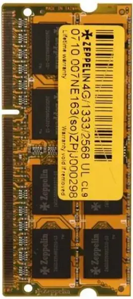 Memorie Laptop Zeppelin SO-DIMM DDR3, 1x4GB, 1333MHz (CL9)