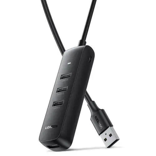Hub USB Ugreen CM416, 4 x USB-A, 0.25m (Negru)