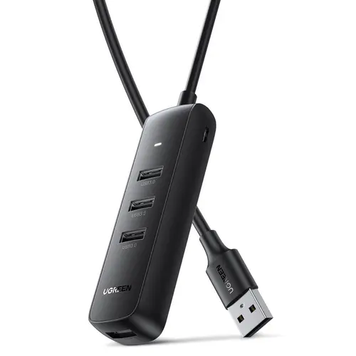 Hub USB Ugreen CM416, 4 x USB-A, 0.25m (Negru)