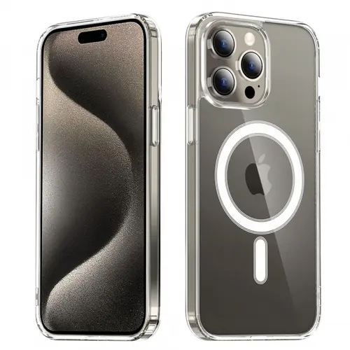 Husa MagSafe Techsuit Pro pentru Apple iPhone 15 Pro Max (Transparent)