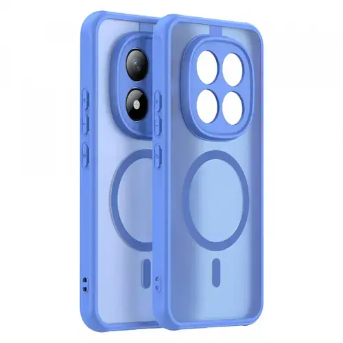 Husa MagSafe pentru Xiaomi Poco M8 Pro / Redmi Note 15 Pro+ 5G, Techsuit, HaloFrost II, Albastra