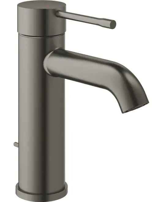 Baterie lavoar Grohe Essence 23589AL1, 3/8'', monocomanda, marimea S, cartus ceramic, ventil cu tija, mat, Gri grafit