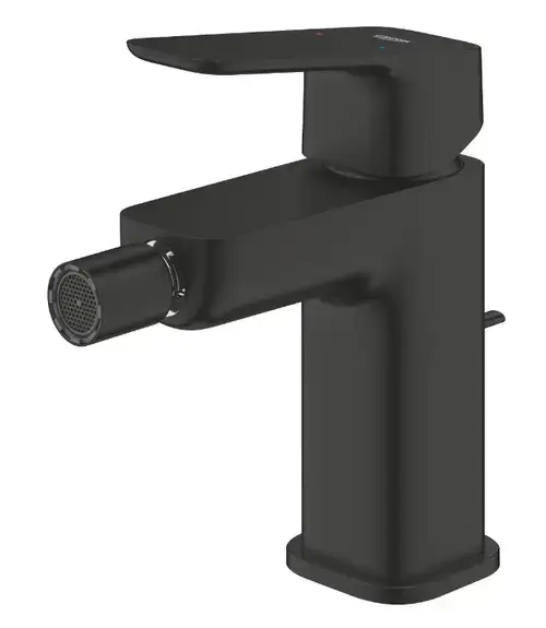 Baterie bideu Grohe Cubeo 1018102430, M, monocomanda, ventil, mat, Negru