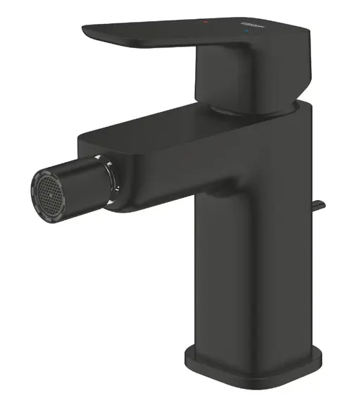 Baterie bideu Grohe Cubeo 1018102430, M, monocomanda, ventil, mat, Negru