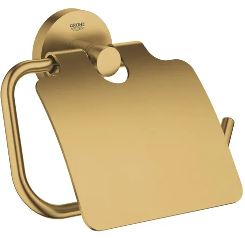 Suport hartie igienica Grohe Essentials 40367GN1, 1 rola, fixare ascunsa, mat, Auriu