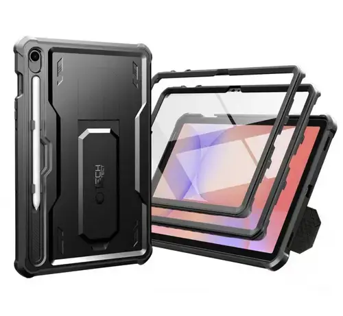 Husa pentru Samsung Galaxy Tab S10 Lite / Tab S10 FE / Tab S9, Tech-Protect, Kevlar Pro, Neagra