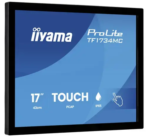 Monitor TN LED Iiyama ProLite 17inchTF1734MC-B8X, 1280 x 1024, VGA, HDMI, DisplayPort, Touchscreen (Negru)