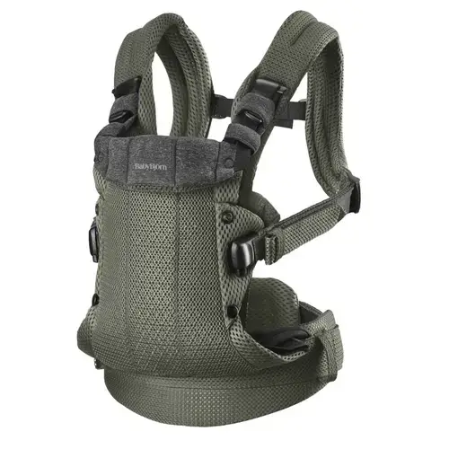 Marsupiu anatomic BabyBjorn Harmony, cu multiple pozitii de purtare, 3D Mesh, Verde