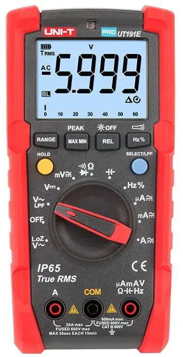 Multimetru Digital UNI-T UT191E (Negru/Rosu)