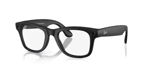 Ochelari de soare Smart Ray-ban META WAYFARER RW4006, Wi-Fi 6, Bluetooth, Aparat foto cu filmare, Asistent vocal, 32GB Flash, Meta AI integrat, Lentile cu tranzitie transparent/grafit verde (Negru)