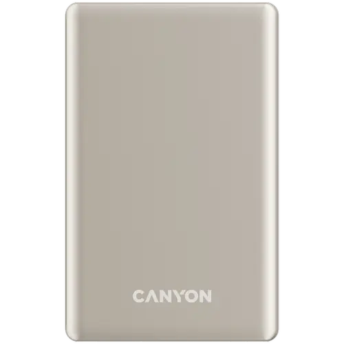 Acumulator extern CANYON OnPower 510 slim, Wireless, Magnetic, 10000 mAh, 20 W PD (Bej)