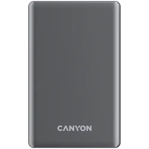 Acumulator extern CANYON OnPower 510 slim, Wireless, Magnetic, 10000 mAh, 20 W (Gri)