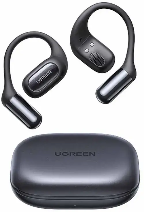 Casti alergare True Wireless Ugreen WS213, Bluetooth, Autonomie 8/28 ore, 4 Microfoane cu anulare zgomot, IPX5 (Negru)