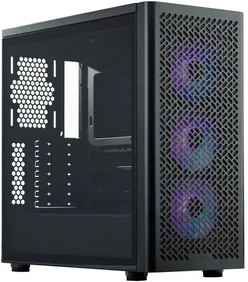 Carcasa CoolerMaster ELITE 502, Mid Tower, 7 sloturi expansiune, 3 Ventilatoare ARGB 120mm (Negru)