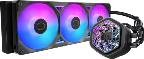 Cooler procesor CoolerMaster MasterLiquid 360 Atmos II VRM Fan, ARGB LED, 3 x 120 mm (Negru)