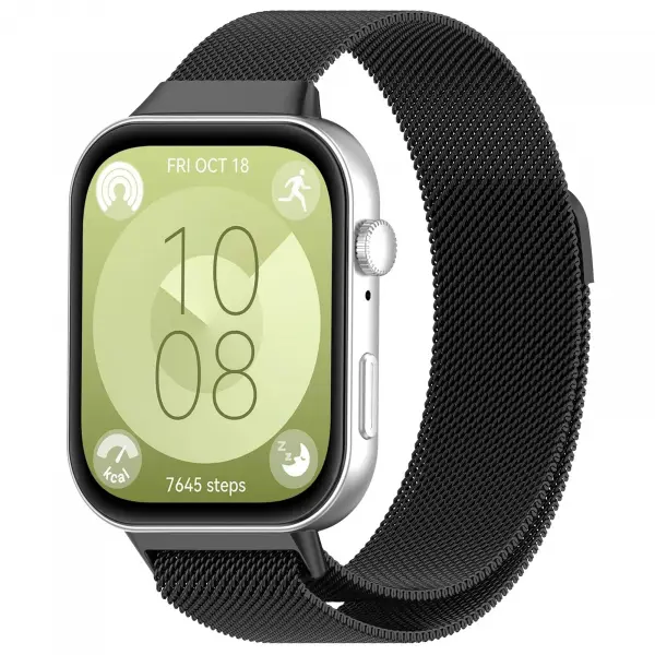 Curea Techsuit W009 pentru Huawei Watch Fit 4 Pro / Fit 4 / Fit 3, Neagra