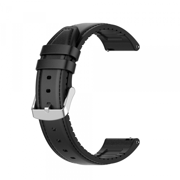 Curea Techsuit W007 pentru Samsung Galaxy Watch / Huawei Watch Series, 22mm, Neagra