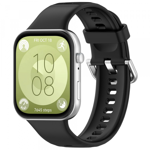 Curea Techsuit W061 pentru Huawei Watch Fit 4 Pro / Fit 4 / Fit 3, Neagra