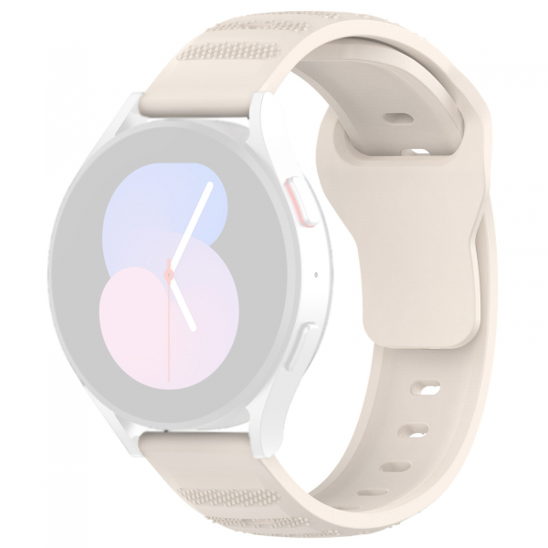 Curea Techsuit W050 pentru Samsung Galaxy Watch / Huawei Watch Series, 20mm, Bej