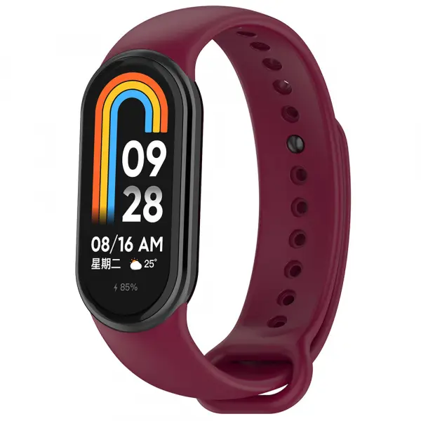 Curea Techsuit W014 pentru Xiaomi Smart Band 10 / 9 / 8, Rosie Inchis