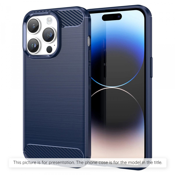 Husa pentru Apple iPhone 17 Pro Max, Techsuit, Carbon, Albastra
