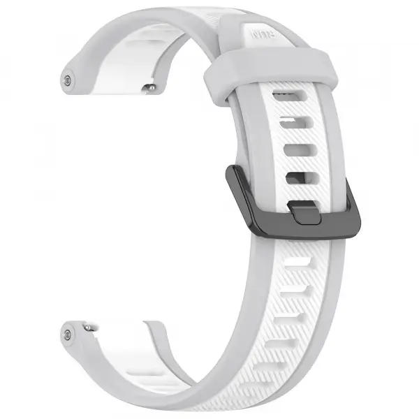 Curea Techsuit W053 pentru Huawei Watch / Garmin Watch Series, 18mm, Alba