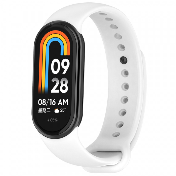 Curea Techsuit W014 pentru Xiaomi Smart Band 10 / 9 / 8, Alba