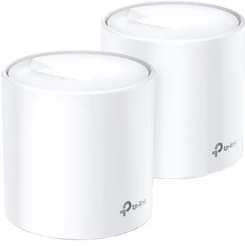Sistem Mesh Wireless TP-Link Deco X20, Wi-Fi 6, Dual-Band, Gigabit, AX1800, cu acoperire completa pentru casa, Seamless Roaming, Self-Healing, Adaptive Path, Antivirus, Control Parental si Control Vocal, 2 pack (Alb)