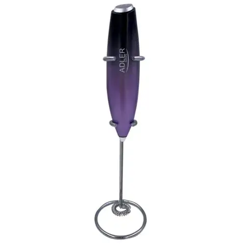 Mixer Adler AD 4499 Stand Frappe, agitator din otel, 2xAA, Violet/Negru