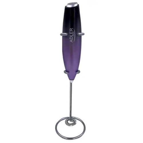 Mixer Adler AD 4499 Stand Frappe, agitator din otel, 2xAA, Violet/Negru