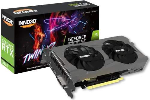 Placa video INNO3D GeForce RTX 3050 TWIN X2 6GB GDDR6 96-bit
