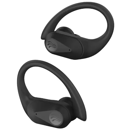 Casti alergare True Wireless Boompods Sportpods Ocean TWS, Bluetooth, Asistent vocal, Control tactil Waterproof IPX4 (Negru)