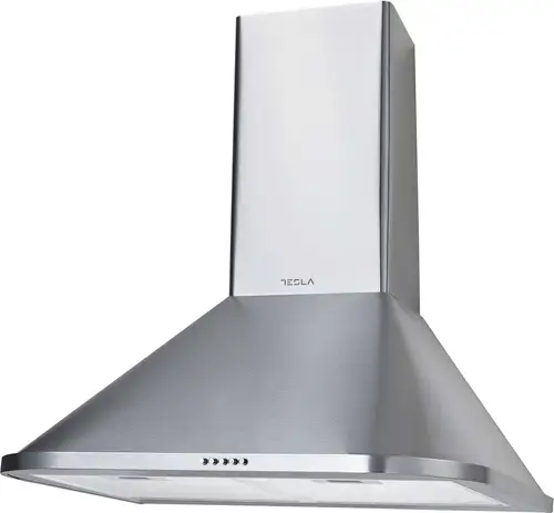 Hota decorativa semineu Tesla DC600AXP, 630 m3/h, 1 motor 190 W, 3 trepte, LED 2x2W, 60 cm, Clasa B (Inox)