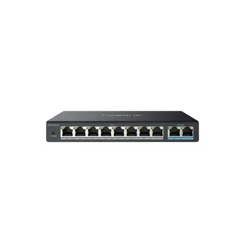 Switch 8 porturi PoE+ Reolink RLA-PS1, 120W, 2 porturi uplink gigabit, cu administrare