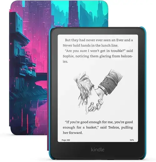 eBook Reader Amazon Kindle Paperwhite Kids Gen 12 2024 Cyber City, Ecran 300ppi 7inch, Wi-Fi, Bluetooth, 16GB Flash, USB Type-C (Albastru)