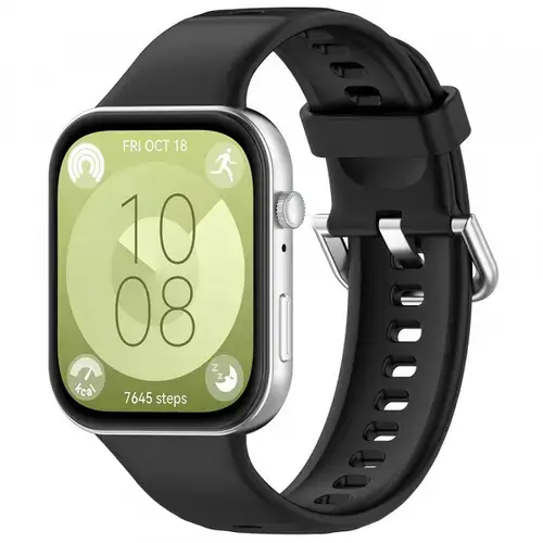 Curea Techsuit W061 pentru Huawei Watch Fit 4 Pro / Watch Fit 4 / Watch Fit 3, Negru