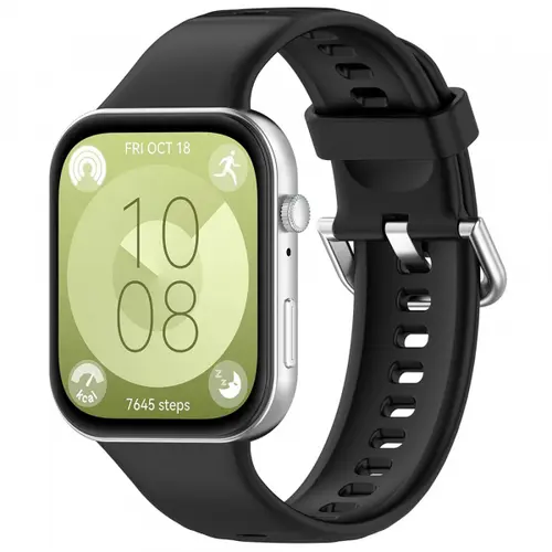 Curea Techsuit W061 pentru Huawei Watch Fit 4 Pro / Watch Fit 4 / Watch Fit 3, Negru