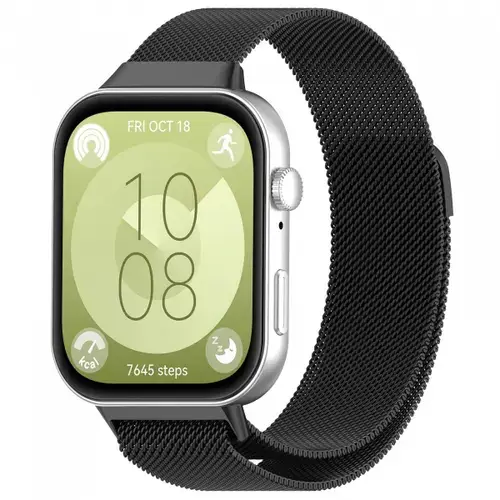 Curea Techsuit W009 pentru Huawei Watch Fit 4 Pro / Watch Fit 4 / Watch Fit 3, Negru