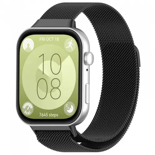 Curea Techsuit W009 pentru Huawei Watch Fit 4 Pro / Watch Fit 4 / Watch Fit 3, Negru
