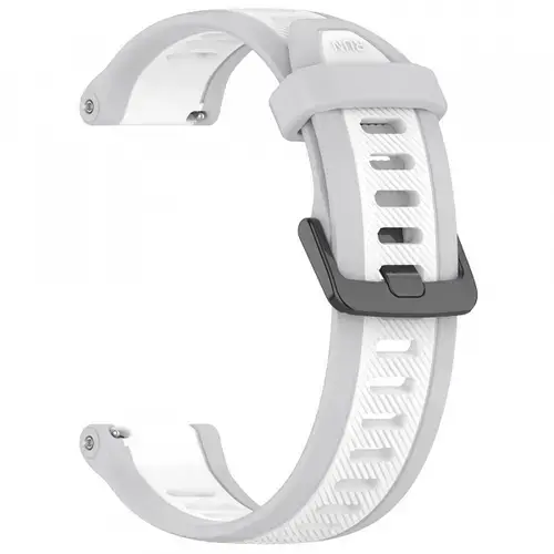 Curea Techsuit W053 pentru Samsung Galaxy Watch / Huawei Watch Series, 20mm, Alb